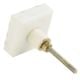 White Square Marble Brass Dresser Knobs